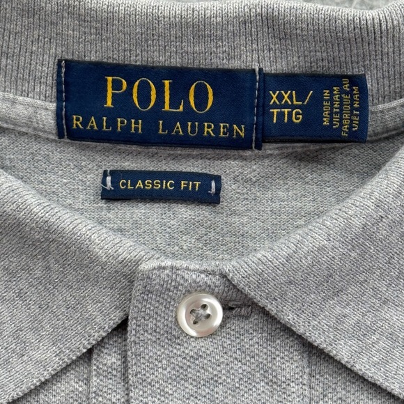 Polo Ralph Lauren Other - Polo Ralph Lauren Men's Classic Fit Polo Shirt Gray XXL Embroidered Pony